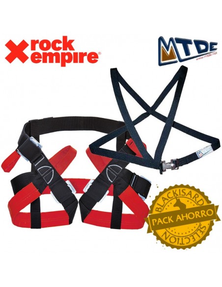 pack arnés speleo + cinta pecho - rock empire / mtde