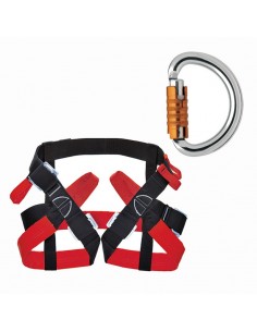 pack arnés speleo de rock empire + omni triactlock de petzl 2