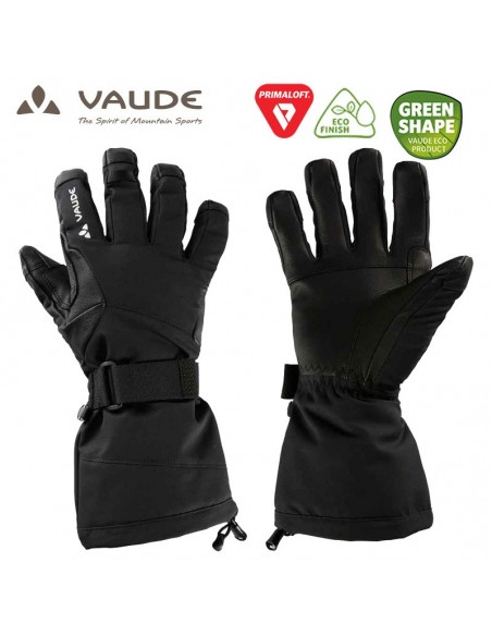 back bowl gloves ii (black) - guantes impermeables con primaloft - vaude