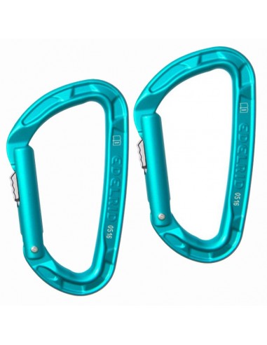 pack 2 pure slider (icemint) - mosquetón cierre slider - edelrid