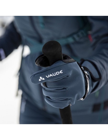 lagalp softshell gloves ii - guantes impermeables con primaloft - vaude