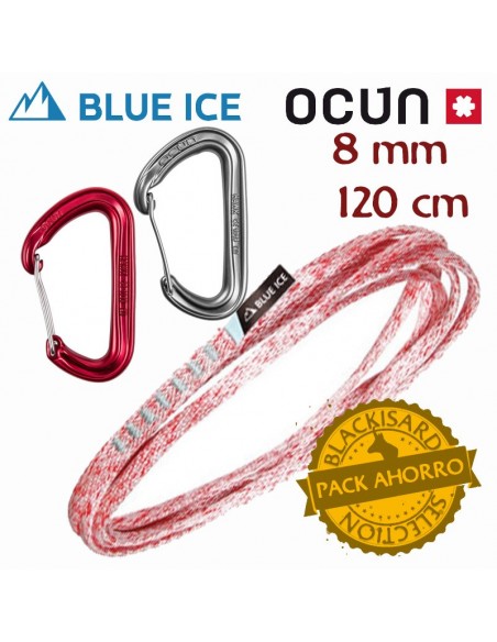 cinta extensible mission-hawk 120 cm - blue ice / ocun