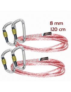 pack mission con mosquetones (2 anillos de 120cm + 4 pure screw) - blue ice/edelrid 2