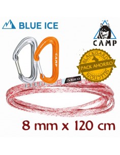 cinta extensible 120cm con mosquetones nano - blue Ice / camp