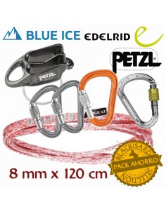 pack reunión 120 cm con reverso - petzl/edelrid/blue ice