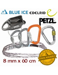 pack reunión 60 cm con reverso - petzl/edelrid/blue ice