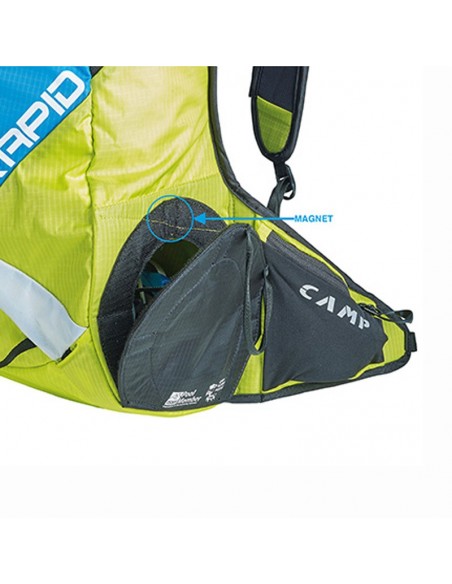 rapid - mochila esquí de travesía 20L (black/green) - camp