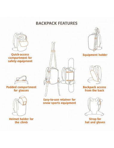 back bowl 22 l (icicle) - mochila ski-touring - vaude