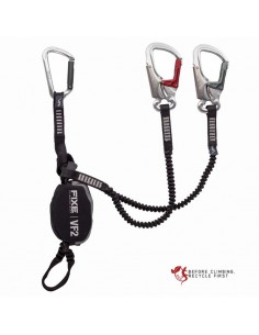 ferratum vf2 con cabo de descanso - disipador via ferrata - fixe 2