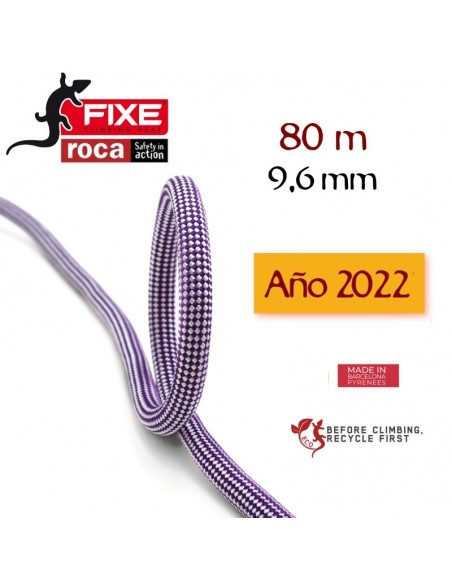 Cuerda dinamica jungle 9,6mm de 80m de Roca