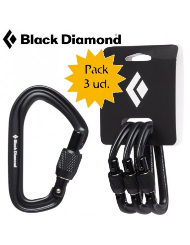Pack tres hotforge screwgate black de Black Diamond