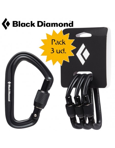 Pack tres hotforge screwgate black de Black Diamond