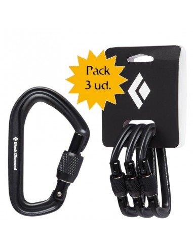 Pack tres hotforge screwgate black de Black Diamond