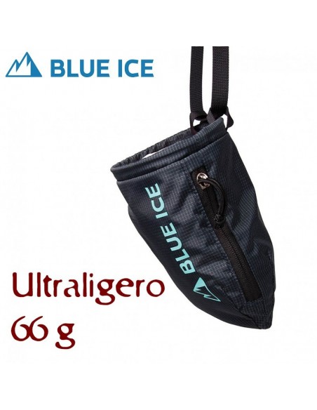 sender chalk bag (black) - magnesera ultraligera - blue ice