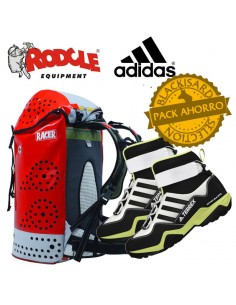 Pack botas terrex Hydrolace y mochila bodengo racer