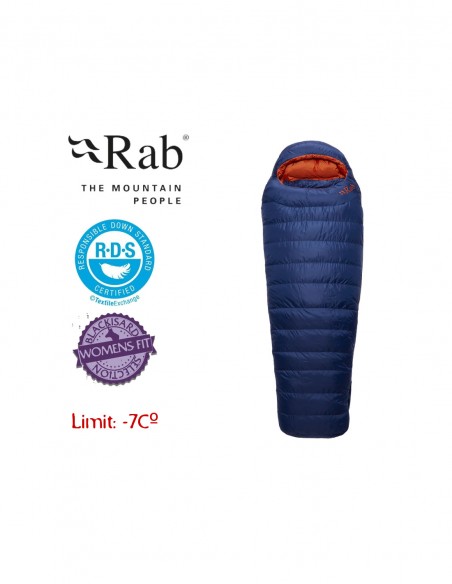 Ascent 700 Wmns - Saco de dormir de plumas para mujer de 3 estaciones - Rab