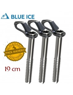 Pack 3 Aero Ice Screw- Blue ice