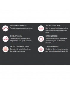 Everest (Negro/Sottobosco) - Calcetines térmicos con lana merina - Lurbel 2