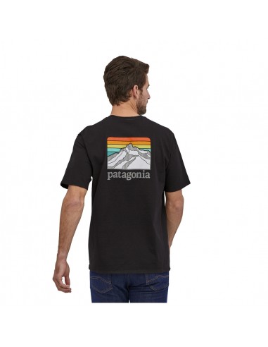 M\'s Line Logo Ridge Pocket T-shirt (Black)-Patagonia