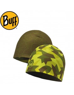 Microfiber Reversible Hat Block Camo Green - Buff
