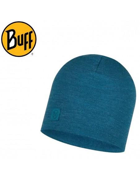 Merino Wool Hat Blue - Buff